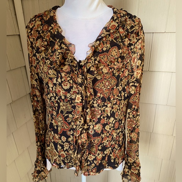 Jones New York Tops - Jones New York Signature Collection Sheer Silk Blouse 12